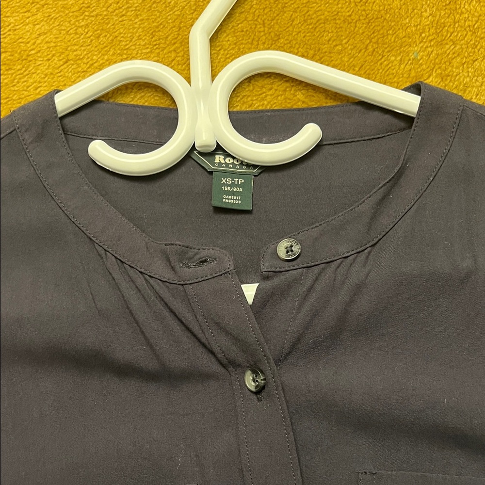 Roots | Women’s Size XS Navy Blue Long Sleeve Blouse - Picture 10 of 12